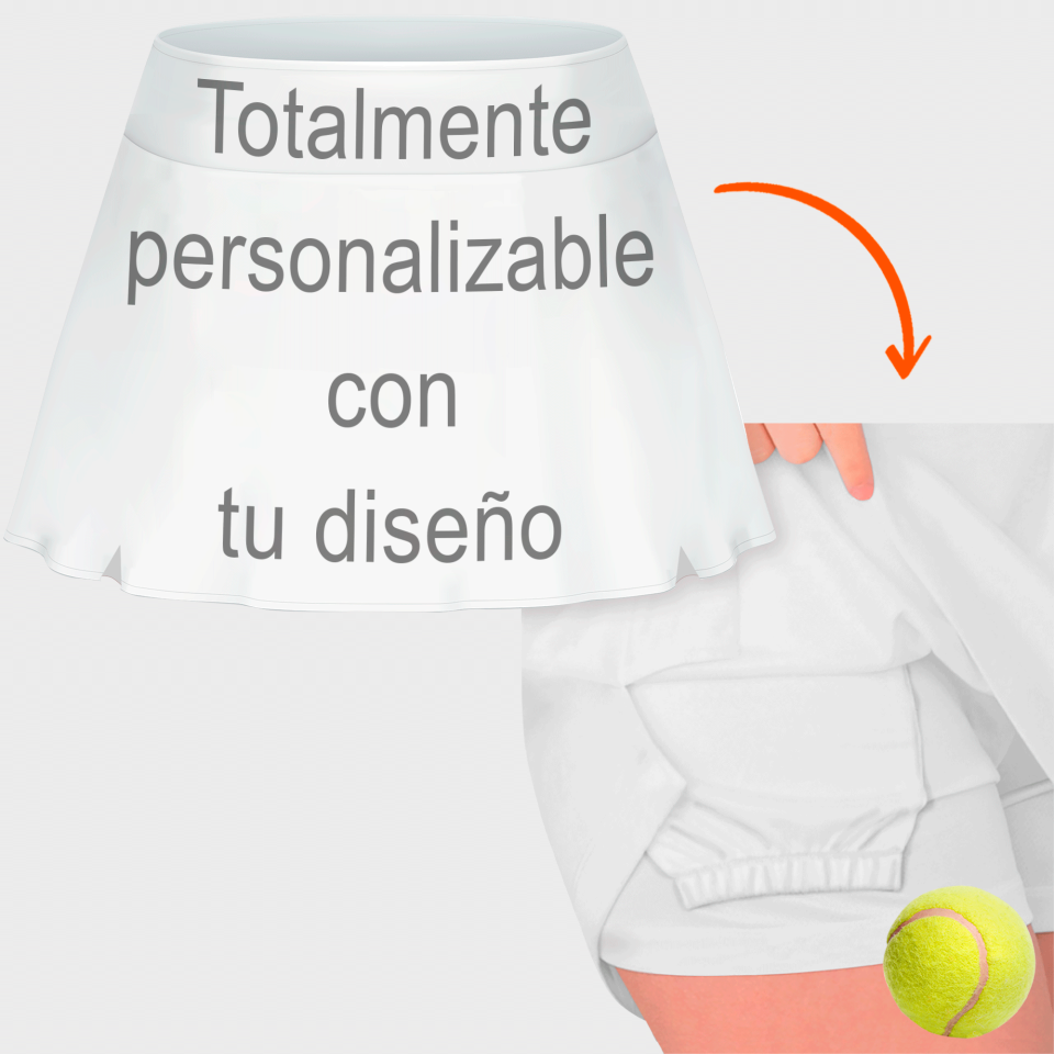 Falda pantalón pádel 100% fullprint personalizada