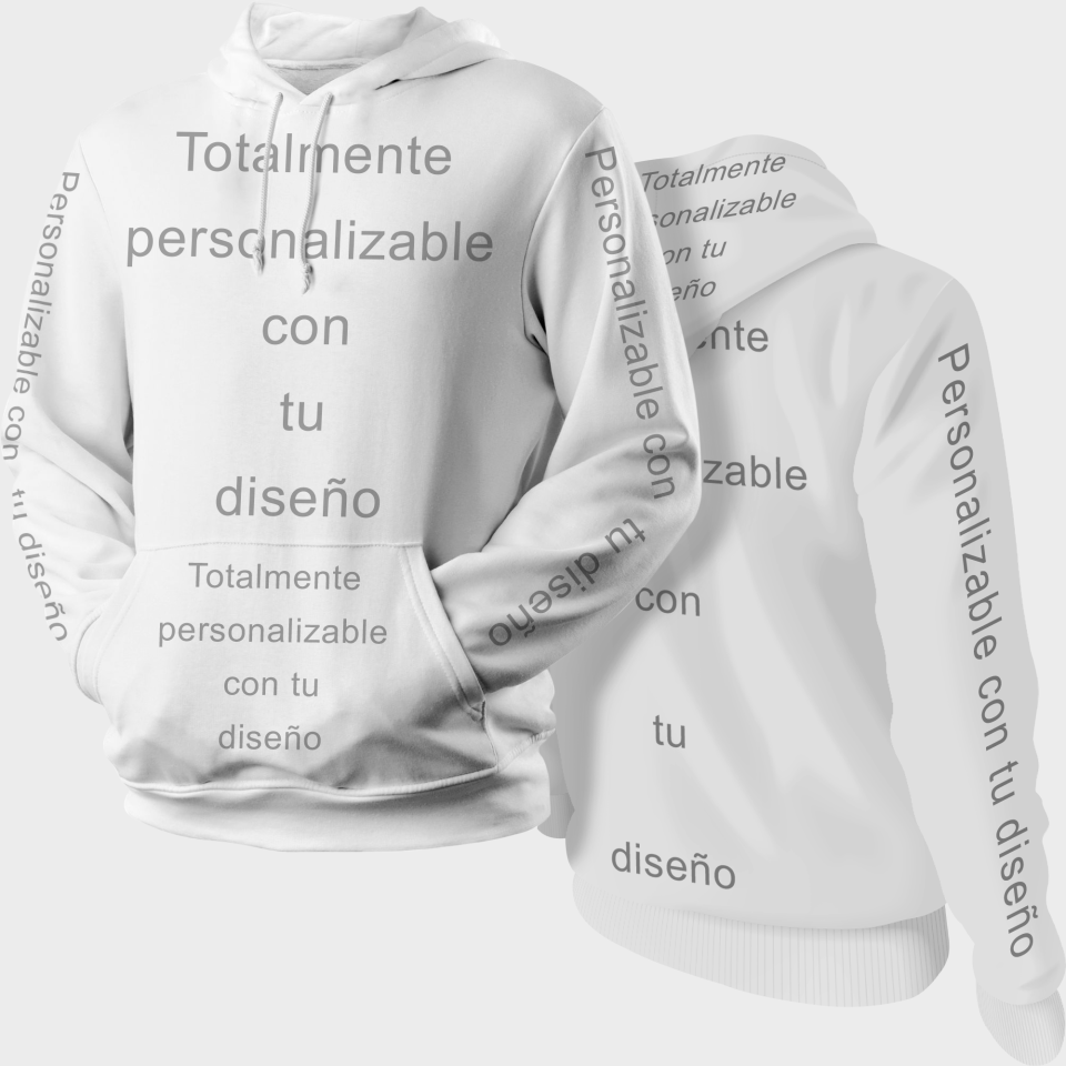 Sudadera con capucha 100% fullprint personalizada