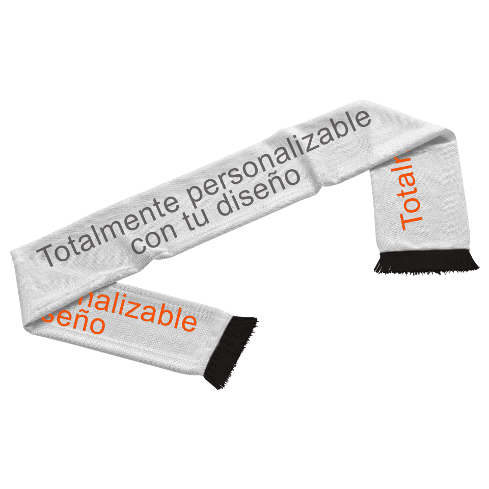 Bufanda con flecos 100% fullprint personalizada por ambas caras