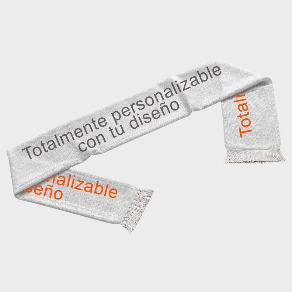Bufanda con flecos 100% fullprint personalizada por ambas caras