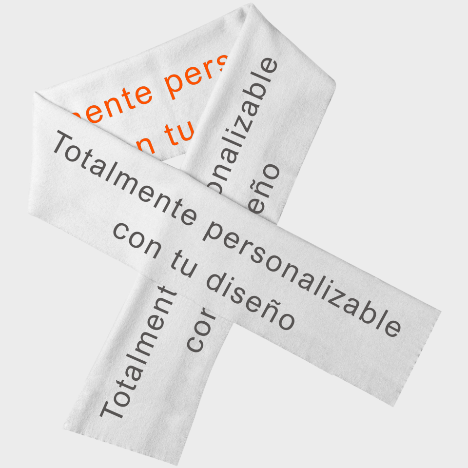 Bufanda sin flecos 100% fullprint personalizada por ambas caras