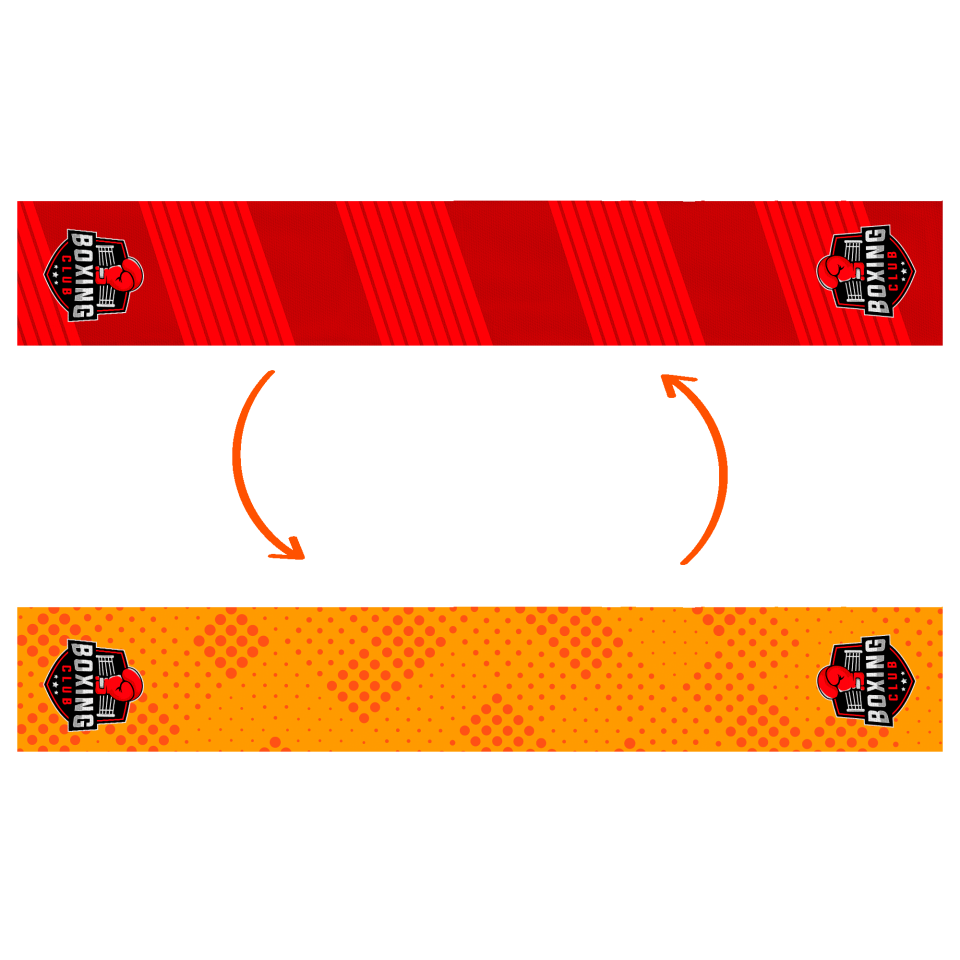 Bufanda sin flecos 100% fullprint personalizada por ambas caras