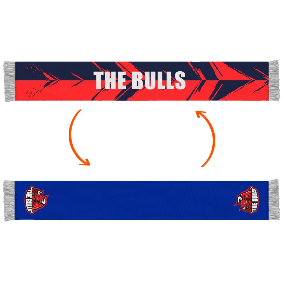 Bufanda con flecos 100% fullprint personalizada por ambas caras