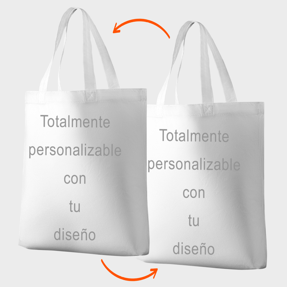 Bolsa tote bag asas cortas 100% fullprint personalizada