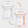 Camiseta reversible de mujer 100% fullprint personalizada
