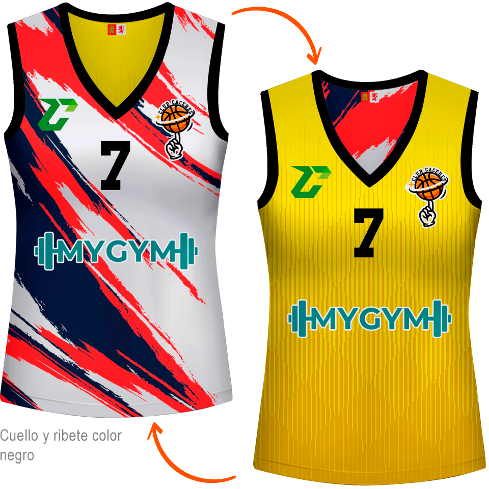 Camiseta reversible sin mangas de mujer 100% fullprint personalizada