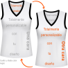 Camiseta reversible sin mangas de mujer 100% fullprint personalizada