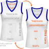 Camiseta reversible sin mangas de mujer 100% fullprint personalizada