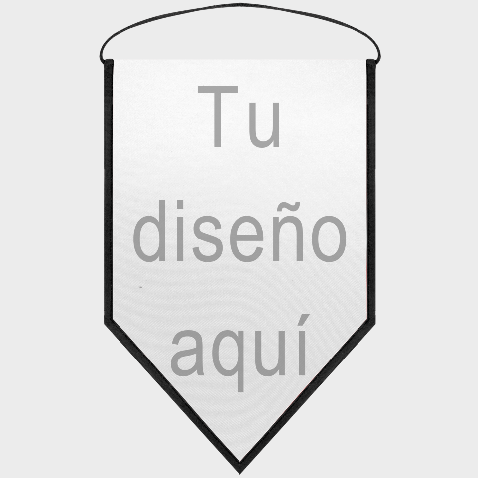 Banderín acabado puntiagudo 14x21cm personalizado una cara