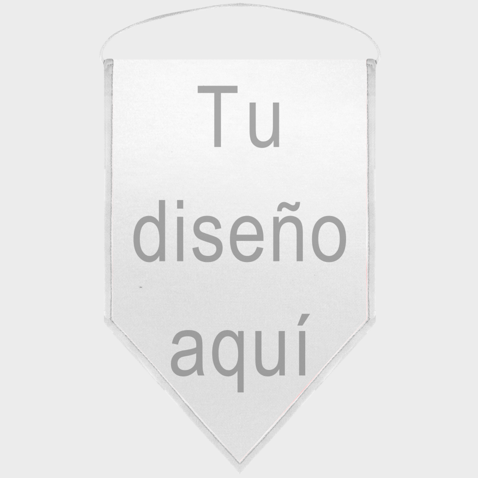 Banderín acabado triangular 18x25cm personalizado una cara