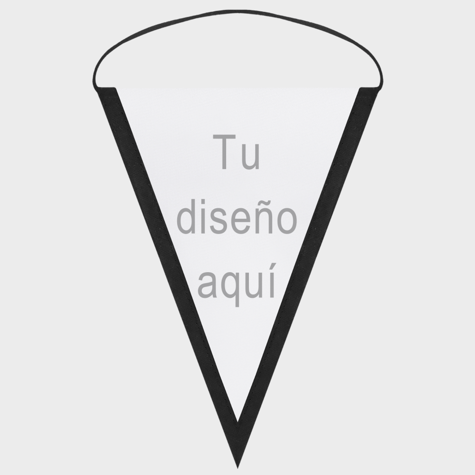 Banderín triangular fullprint 25x40cm personalizado una cara