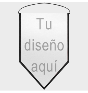 Banderín acabado triangular 23x30cm personalizado una cara