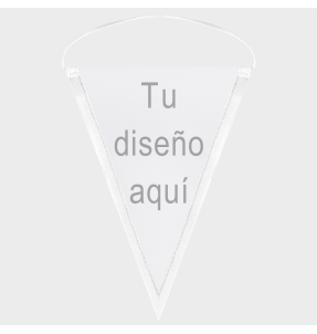 Banderín triangular 18x25cm personalizado una cara