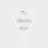 Banderín triangular 18x25cm personalizado una cara