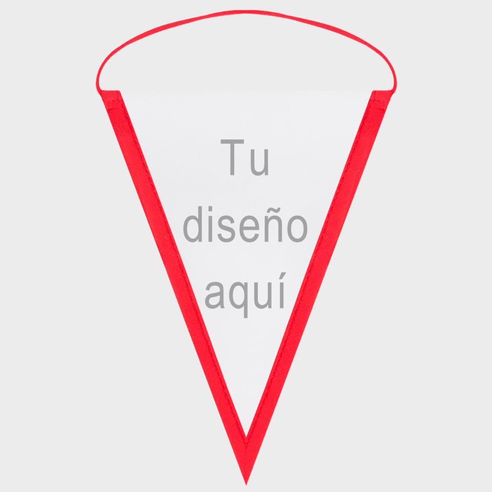 Banderín triangular 14x21cm personalizado una cara