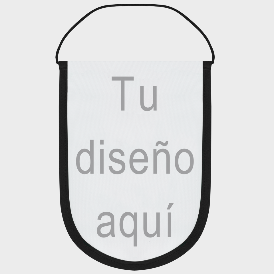 Banderín acabado redondo 9x12cm personalizado una cara