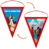 Banderín triangular 23x30cm personalizado doble cara