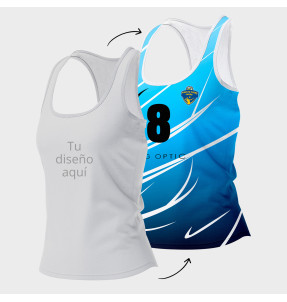Camiseta voley tirantes de mujer 100% fullprint personalizada
