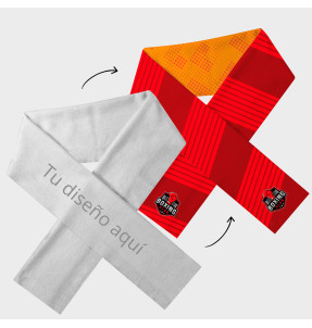 Bufanda sin flecos 100% fullprint personalizada por ambas caras