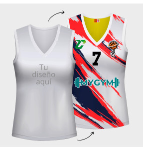 Camiseta reversible sin mangas de mujer 100% fullprint personalizada