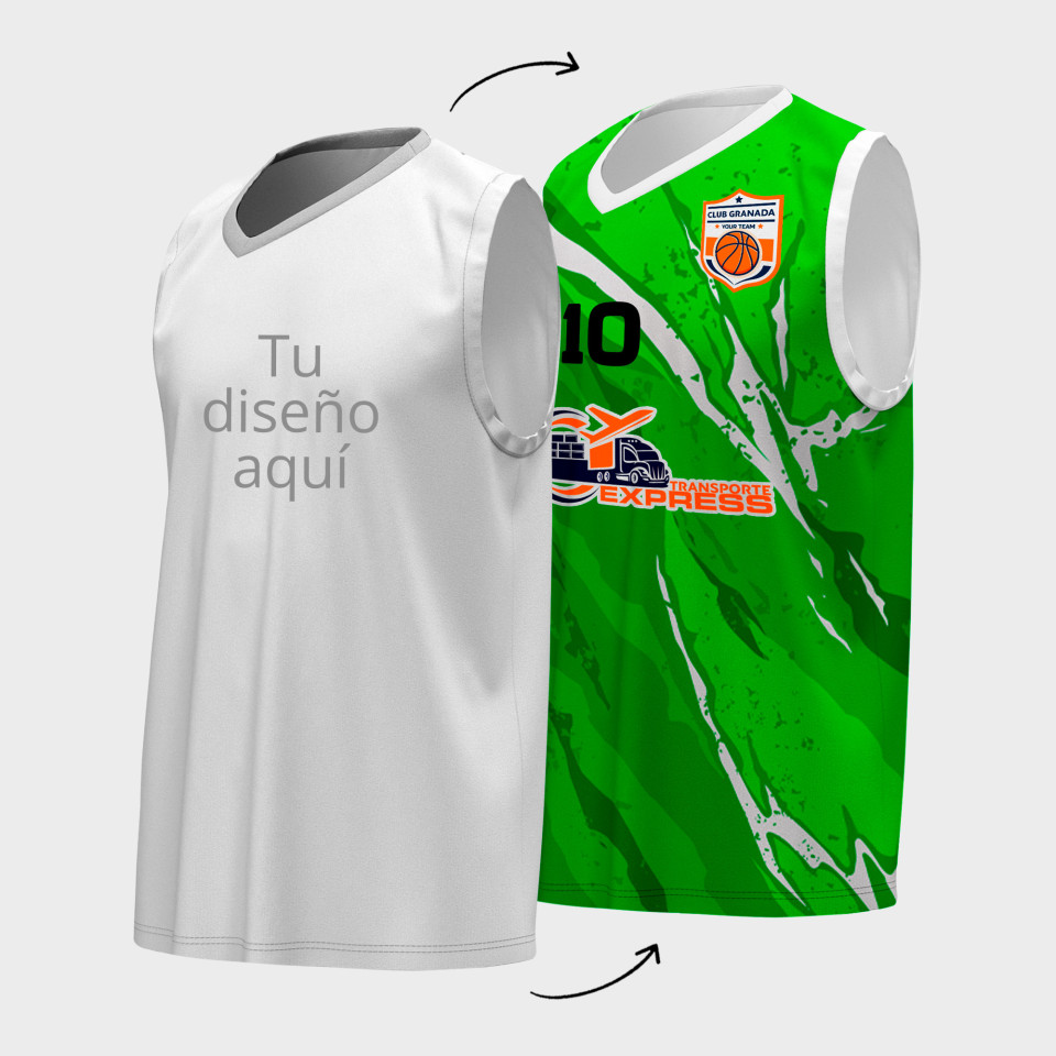 Camiseta reversible sin mangas 100% fullprint personalizada