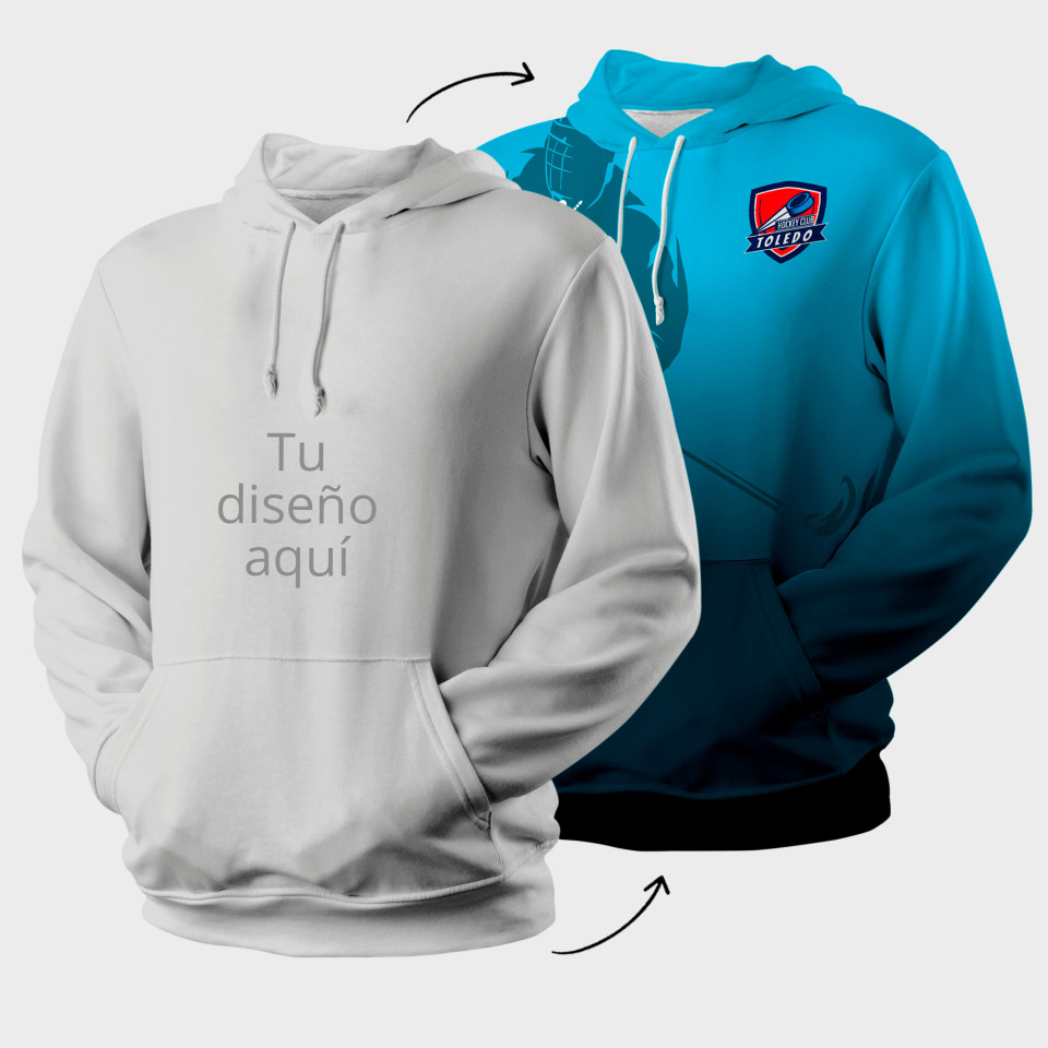 Sudadera con capucha 100% fullprint personalizada