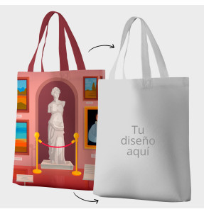 Bolsa tote bag asas cortas 100% fullprint personalizada