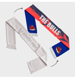Bufanda con flecos 100% fullprint personalizada por ambas caras