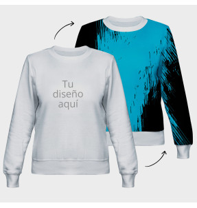 Sudadera cuello redondo de mujer 100% fullprint personalizada