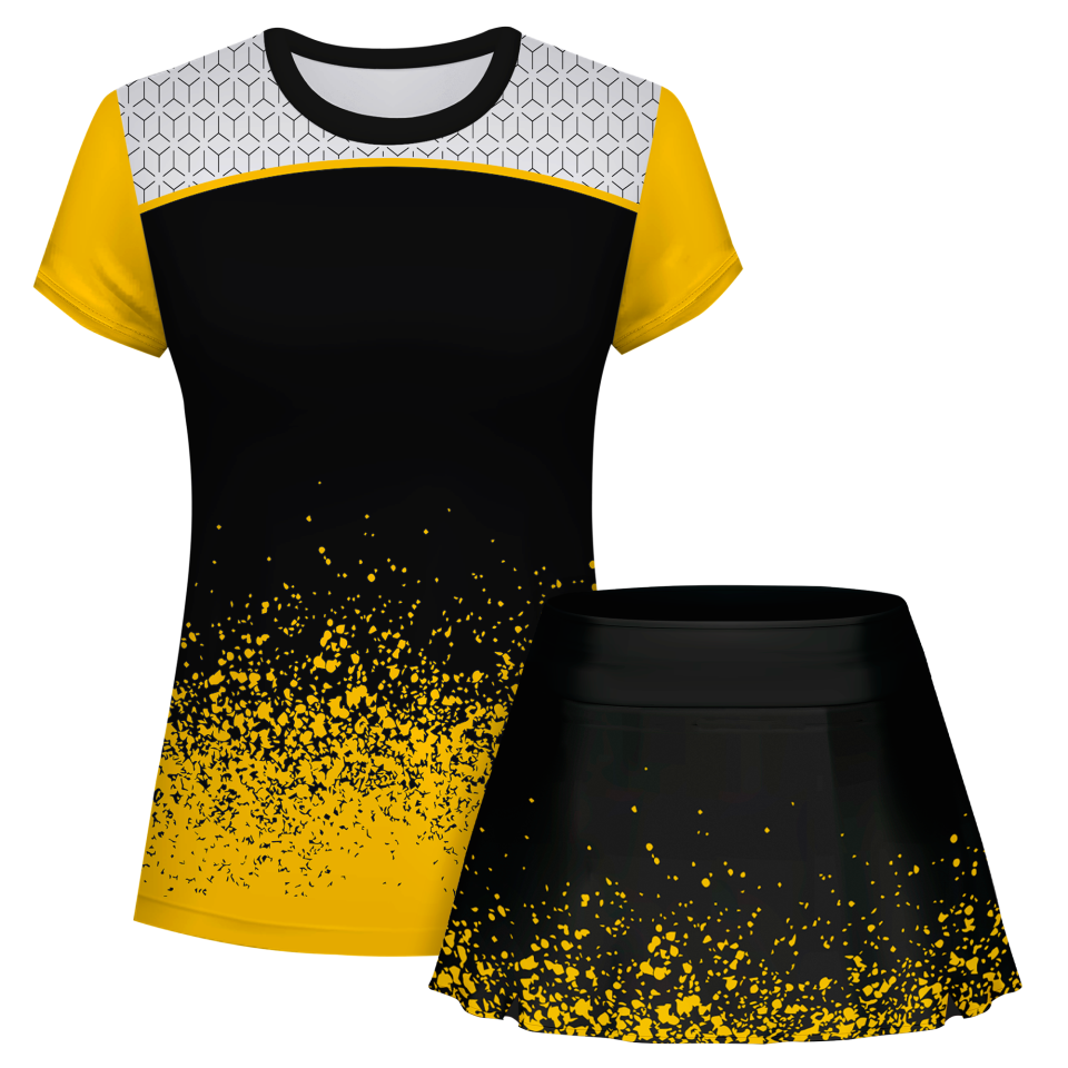 Conjunto pádel mujer manga corta sublimado modelo corte