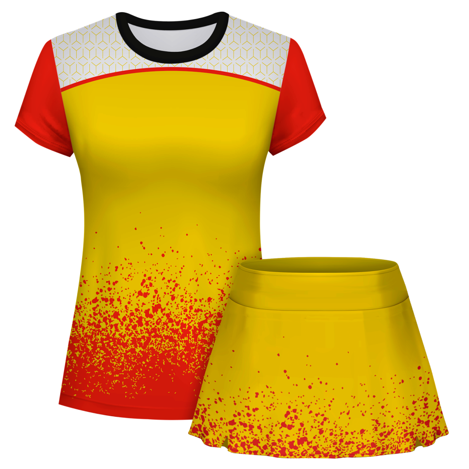 Conjunto pádel mujer manga corta sublimado modelo corte