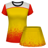 Conjunto pádel mujer manga corta sublimado modelo corte