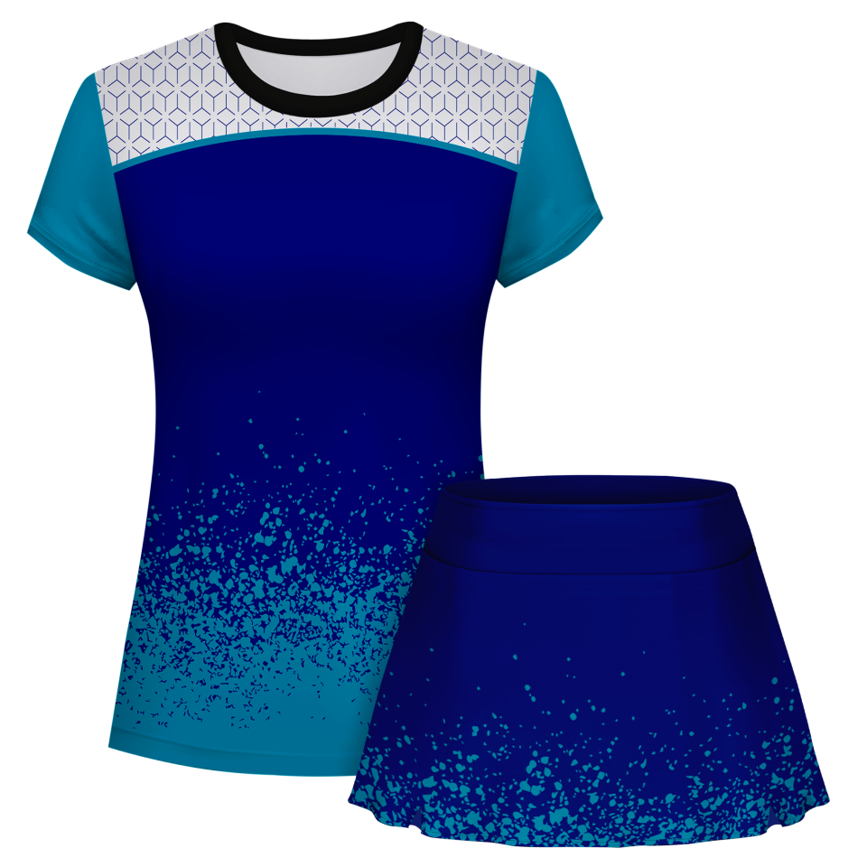Conjunto pádel mujer manga corta sublimado modelo corte