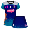 Conjunto pádel mujer manga corta sublimado modelo corte