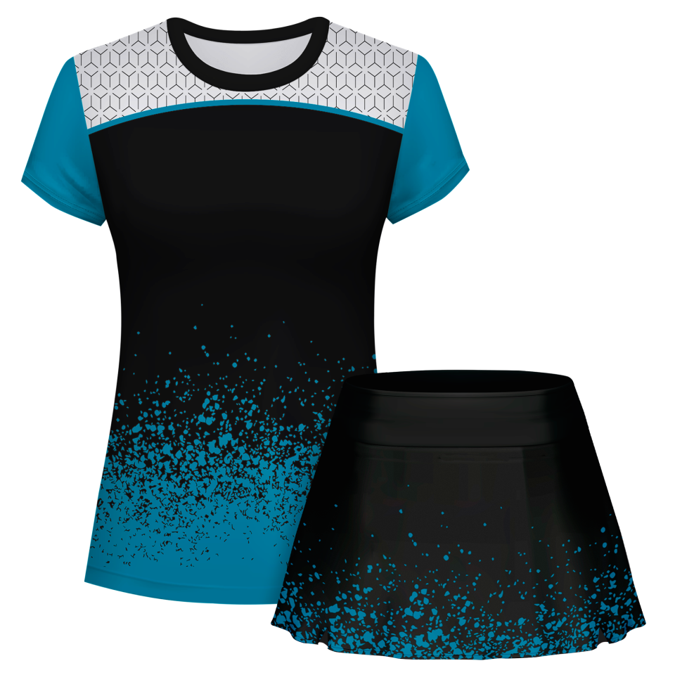 Conjunto pádel mujer manga corta sublimado modelo corte