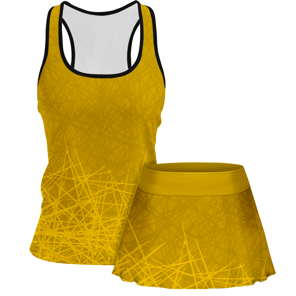 Conjunto pádel mujer tirantes sublimado modelo líneas