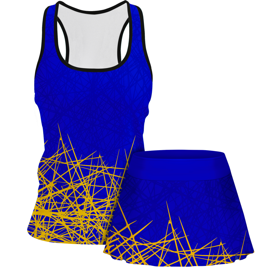 Conjunto pádel mujer tirantes sublimado modelo líneas