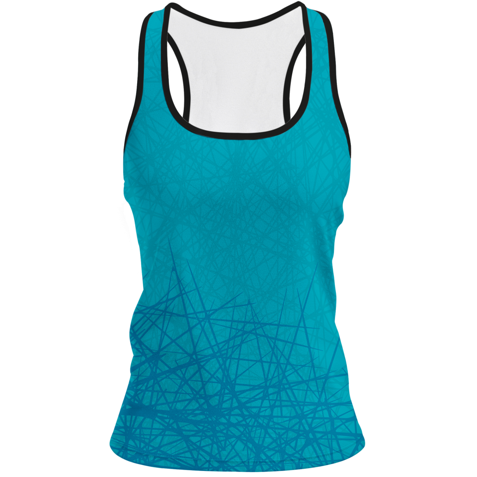 Conjunto pádel mujer tirantes sublimado modelo líneas