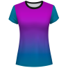 Conjunto pádel mujer manga corta sublimado modelo degradado