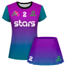Conjunto pádel mujer manga corta sublimado modelo degradado