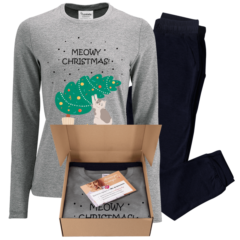 Pijama de mujer Meowy Christmas