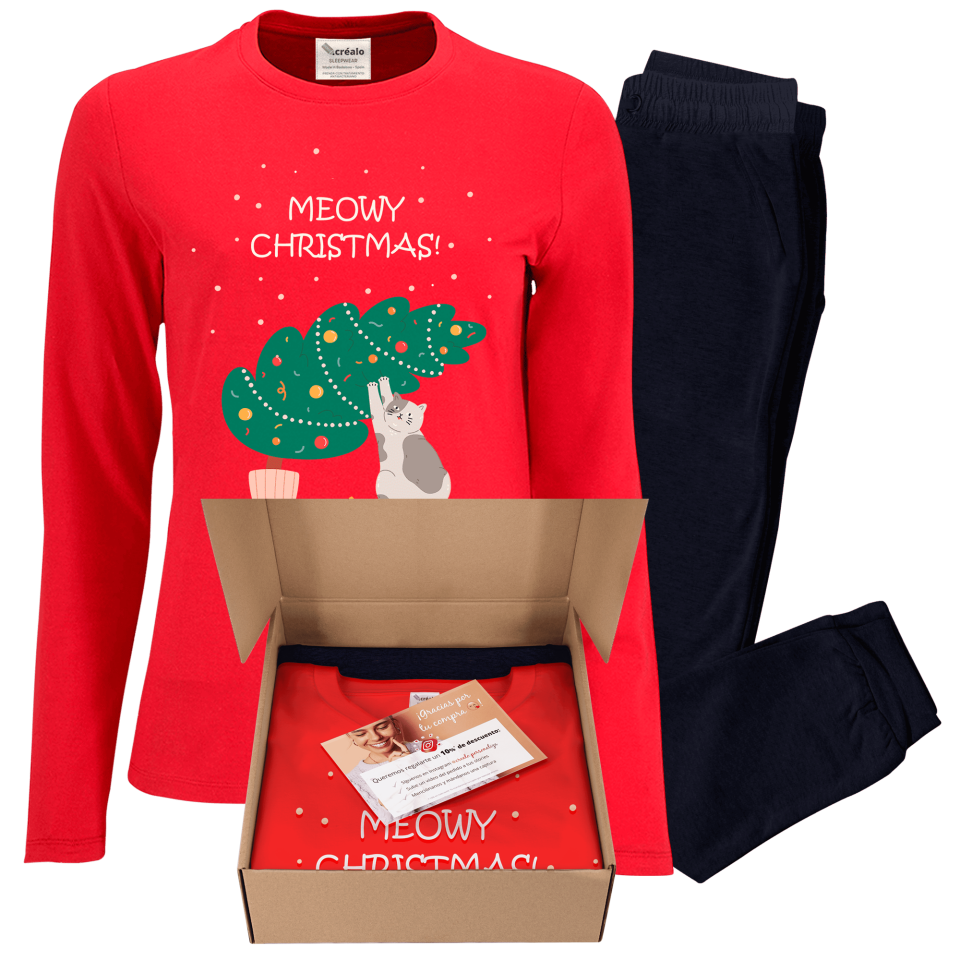 Pijama de mujer Meowy Christmas