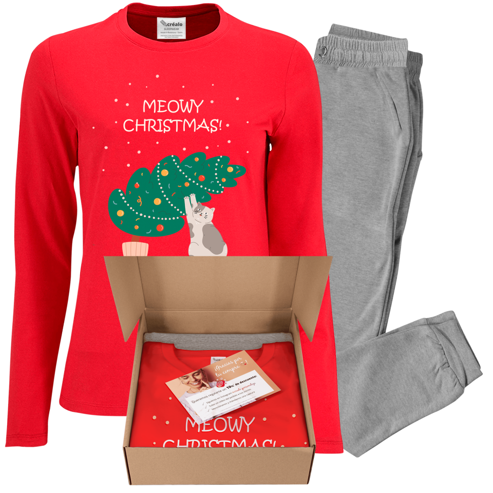 Pijama de mujer Meowy Christmas