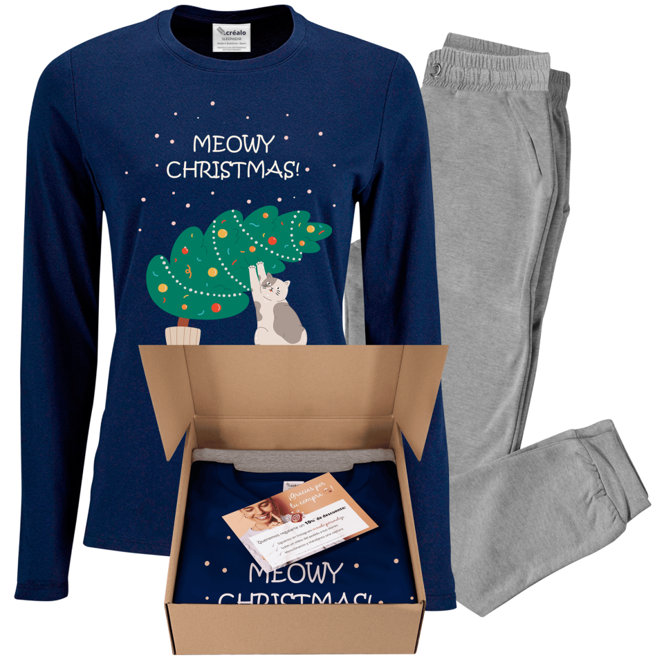 Pijama de mujer Meowy Christmas
