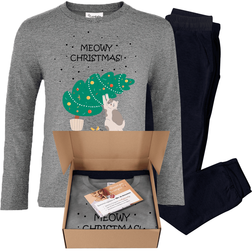 Pijama infantil Meowy Christmas