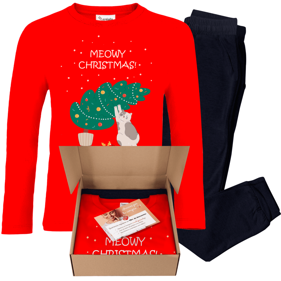 Pijama infantil Meowy Christmas
