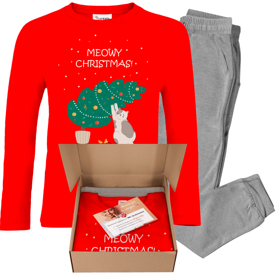 Pijama infantil Meowy Christmas
