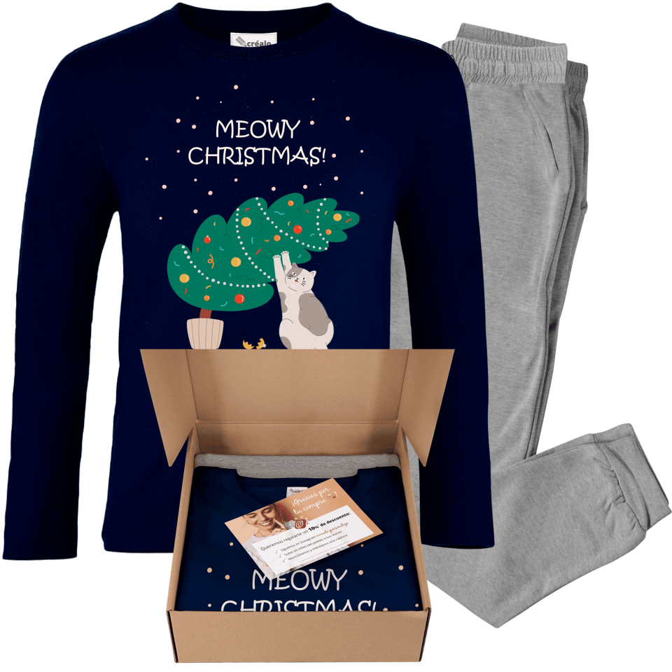 Pijama infantil Meowy Christmas