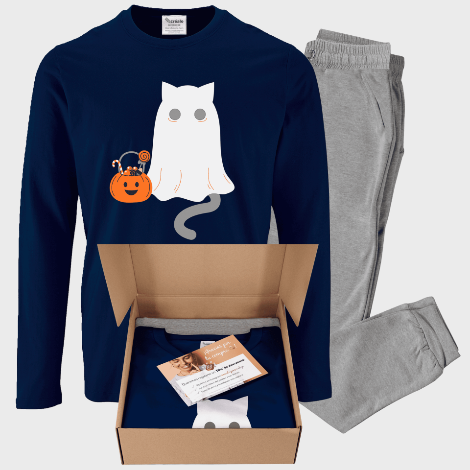 Pijama Gato Fantasma