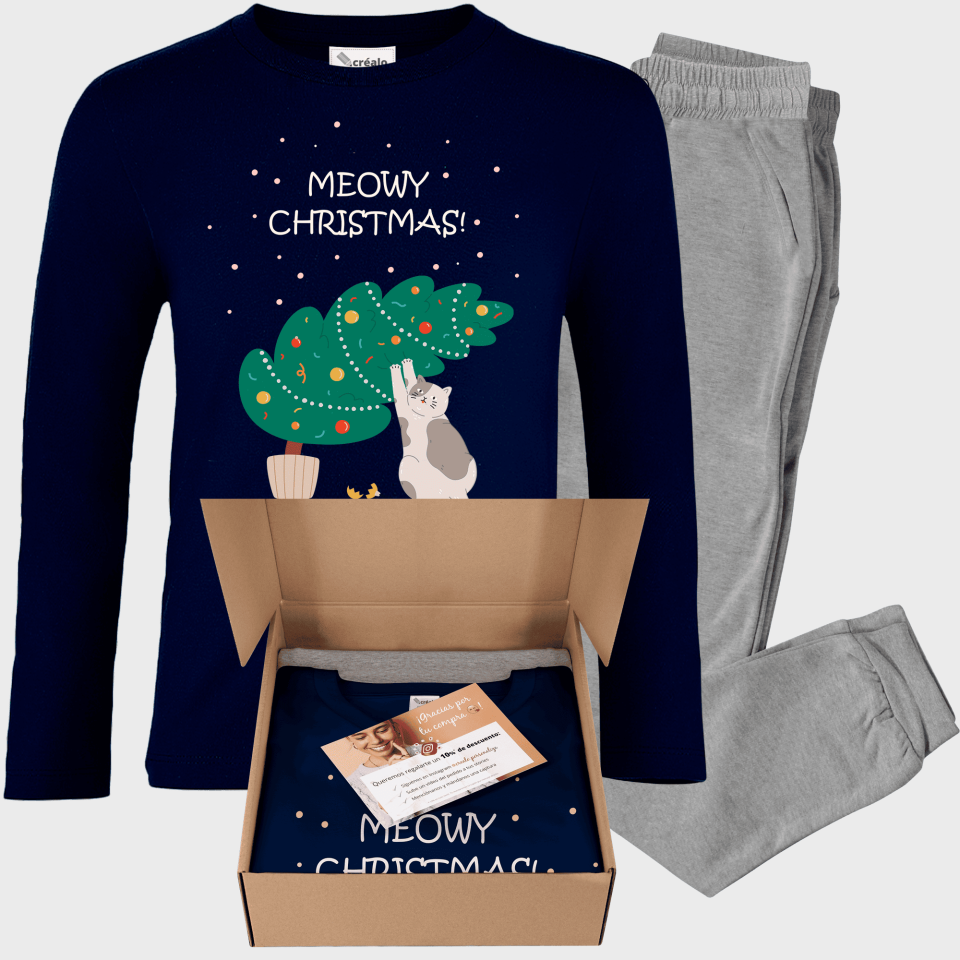Pijama infantil Meowy Christmas